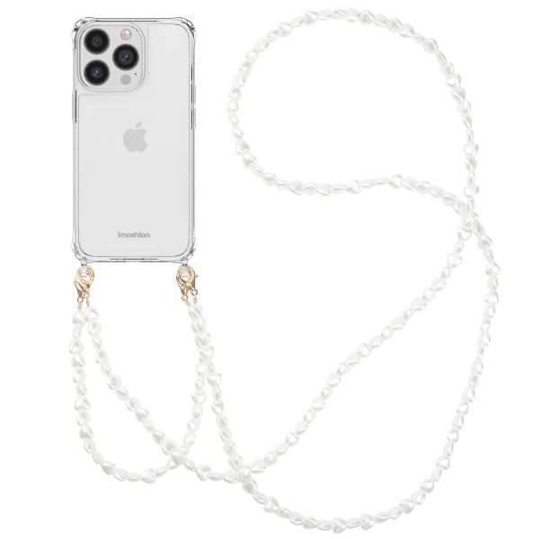 imoshion Coque avec dragonne + ﻿bracelet iPhone 13 Pro Max  - Perles cœurs