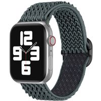 imoshion Bande élastique en nylon Apple Watch Series 1-9 / SE - 38/40/41 mm / Series 10 - 42 mm - Gris foncé