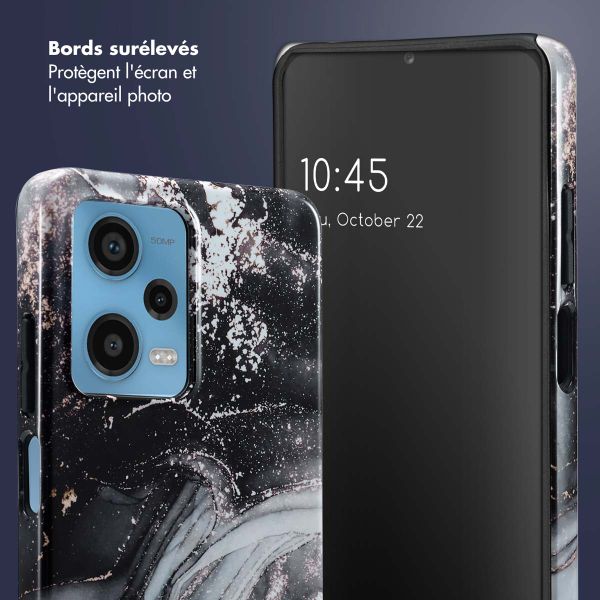 Selencia Coque arrière Vivid Tough Xiaomi Redmi Note 12 Pro - Chic Marble Black