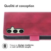 imoshion Etui de téléphone portefeuille avec cordon Samsung Galaxy S25 - Rouge