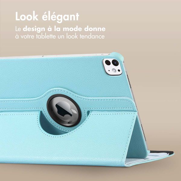 imoshion Coque tablette rotatif à 360° iPad Pro 11 (2024) M4 - Bleu clair