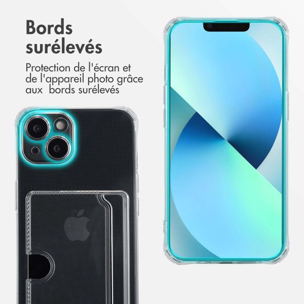 imoshion Coque silicone avec porte-cartes Apple iPhone 13 - Transparent