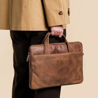 Accezz Leather Sac ordinateur 16 pouces - Cognac