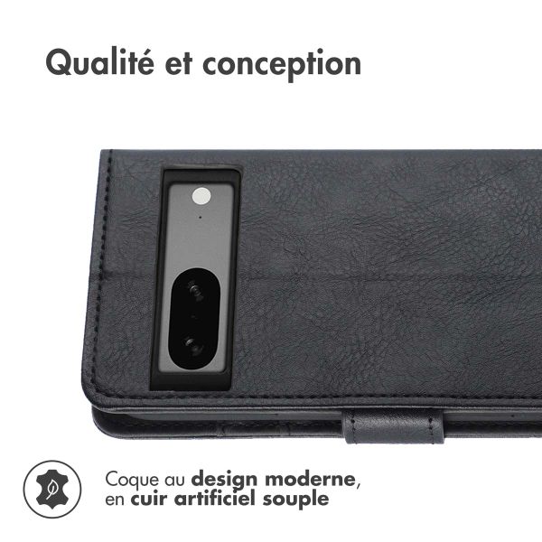 imoshion Étui de téléphone portefeuille Luxe Google Pixel 7a - Noir