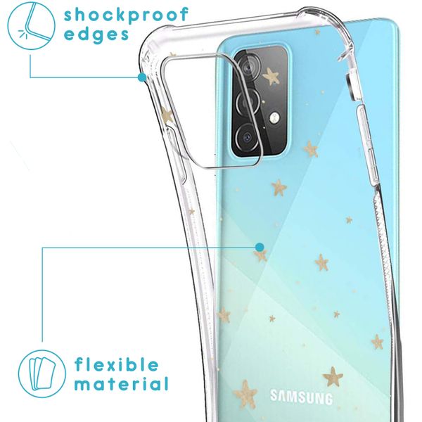 imoshion Coque Design avec cordon Samsung Galaxy A52(s) (5G/4G) - Stars Gold