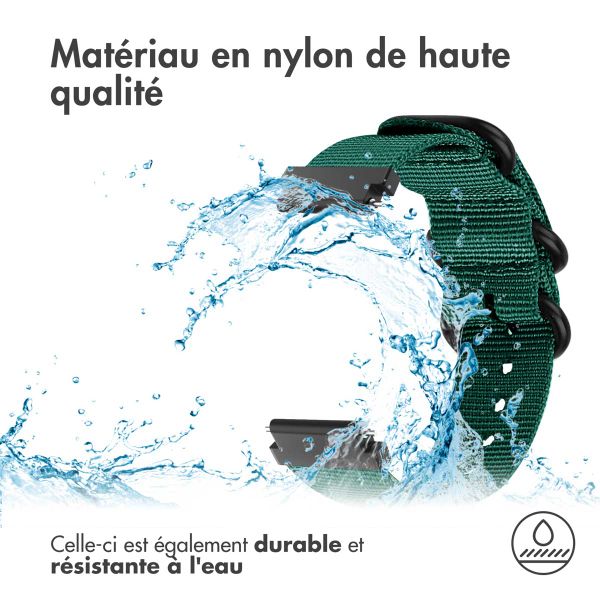 imoshion Bracelet en nylon - Connexion universelle de 20 mm - Vert foncé