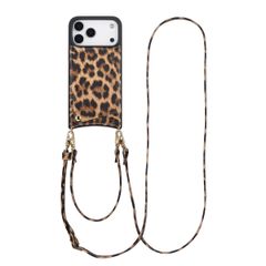 Selencia Coque de télephone Nova avec cordon et porte-cartes Apple iPhone 17 Pro Max - Leopard