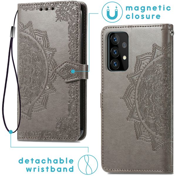 imoshion Etui de télephone Mandala Samsung Galaxy A52(s) (5G/4G) - Gris