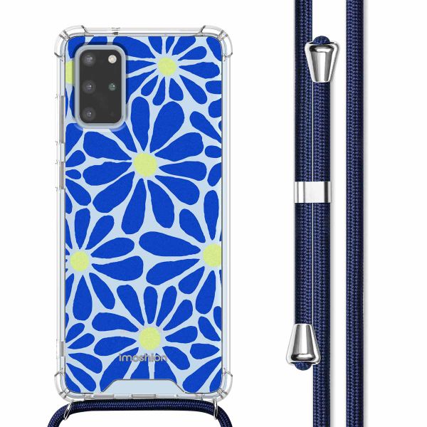 imoshion Coque Design avec cordon Samsung Galaxy S20 Plus - Cobalt Blue Flowers Connect