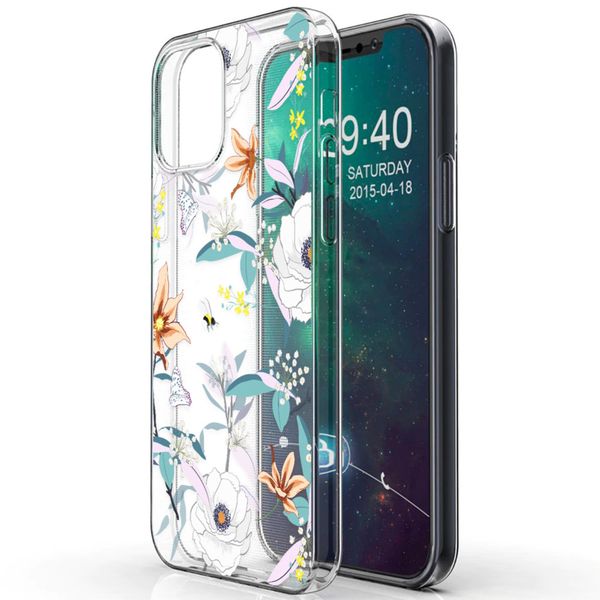 imoshion Coque Design iPhone 12 (Pro) - Fleur - Blanc