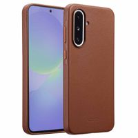 Accezz Coque arrière en cuir avec MagSafe Samsung Galaxy A36 / A56 - Marron café
