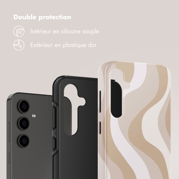 Selencia Coque arrière Vivid Samsung Galaxy S24 FE - Desert Waves Beige