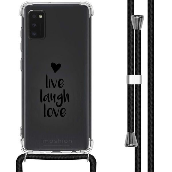 imoshion Coque Design avec cordon Samsung Galaxy A41 - Live Laugh Love