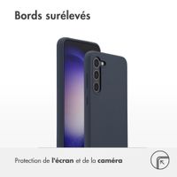 Accezz Coque Liquid Silicone Samsung Galaxy S23 Plus - Bleu foncé