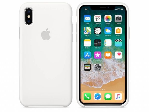 Apple Coque en silicone Apple iPhone X - White