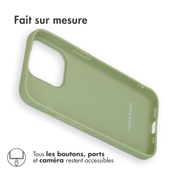 imoshion Coque Couleur iPhone 15 Pro - Olive Green