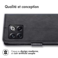 imoshion Étui de téléphone portefeuille Luxe OnePlus 10T - Noir