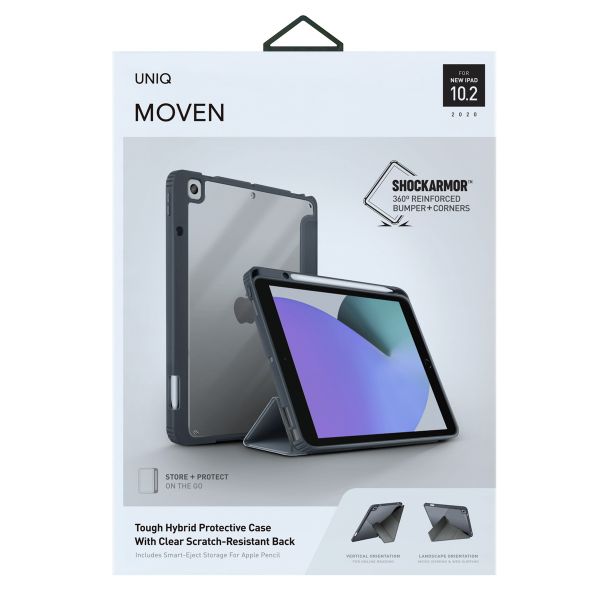 Uniq Étui Moven Apple iPad 9 (2021) 10.2 pouces / iPad 8 (2020) 10.2 pouces / iPad 7 (2019) 10.2 pouces - Grey