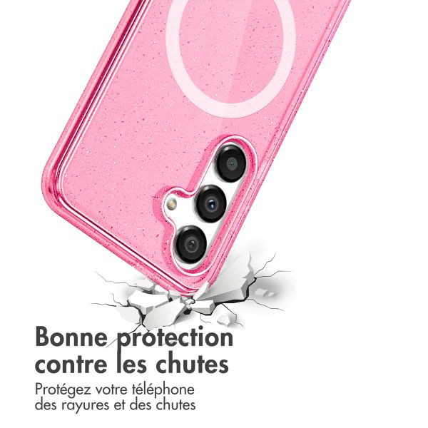 imoshion Coque Pailletée avec MagSafe Samsung Galaxy S24 - Paillettes Rose