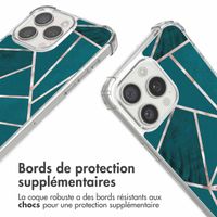 imoshion Coque Design avec cordon iPhone 15 Pro Max - Petrol Green Graphic