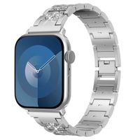 Selencia Bracelet à maillons scintillants Apple Watch Series 1 t/m 9 / SE (38/40/41 mm) | Series 10 / 11 (42 mm) - Argent