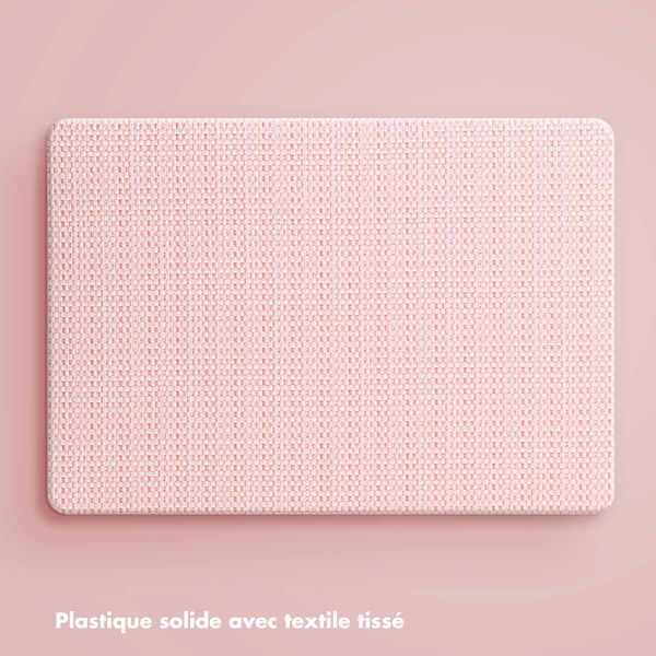 Selencia Coque tissée pour Apple MacBook Pro 16 pouces (2021) / Pro 16 pouces (2023) M3 chip - Rose