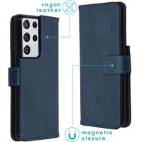 imoshion Étui de télephone portefeuille de luxe Samsung Galaxy S21 Ultra - Bleu foncé