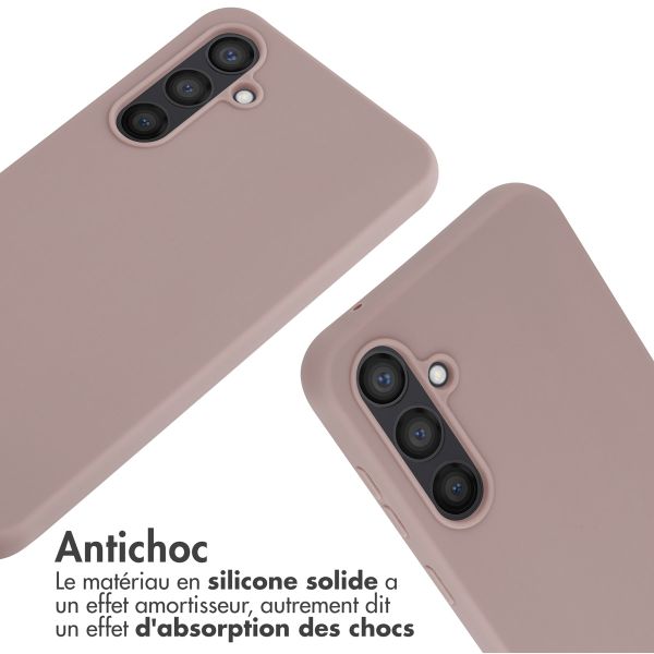 imoshion Coque en silicone avec cordon Samsung Galaxy S23 FE - Sand Pink