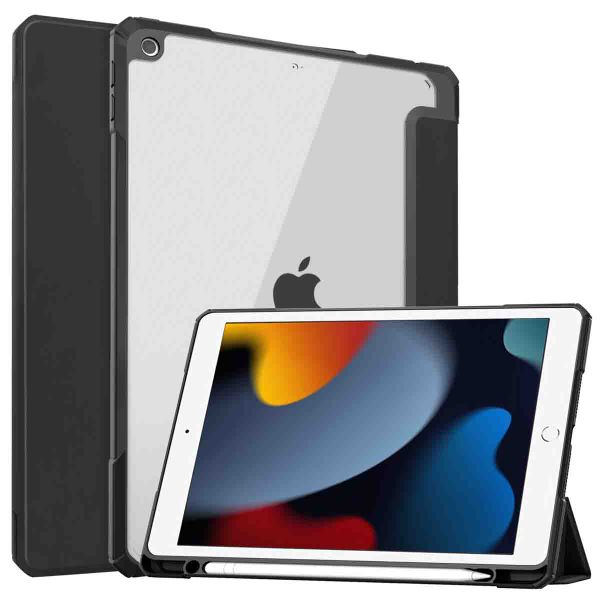 imoshion Coque tablette rigide Trifold Apple iPad 9 (2021) 10.2 pouces / iPad 8 (2020) 10.2 pouces / iPad 7 (2019) 10.2 pouces - Noir