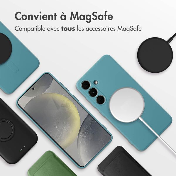 imoshion Coque Couleur avec MagSafe Samsung Galaxy S24 - Smoke Green