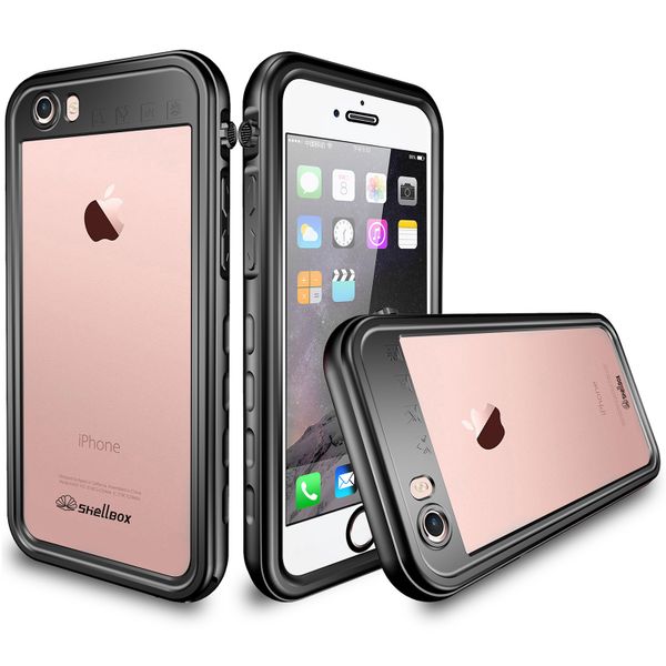 Redpepper Coque imperméable Dot Plus Apple iPhone SE (2022 / 2020) / 8 / 7 / 6(s) - Noir