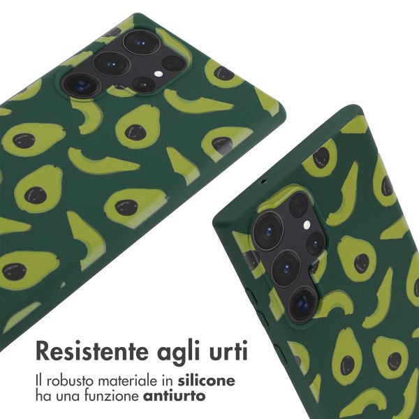 imoshion Coque design en silicone avec cordon Samsung Galaxy S23 Ultra - Avocado Green