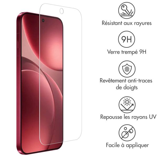 Accezz Protection d'écran en verre trempé Oppo Find X9 Pro