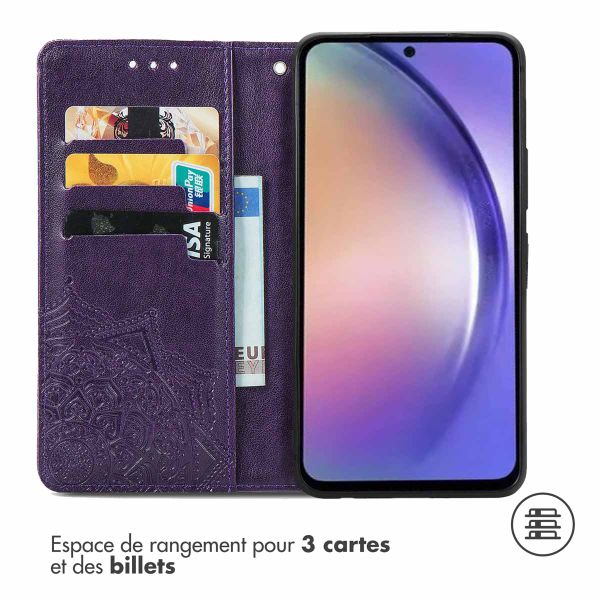 imoshion Etui de téléphone portefeuille Mandala Samsung Galaxy A55 - Violet