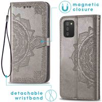 imoshion Etui de téléphone portefeuille Mandala Samsung Galaxy A03s - Gris