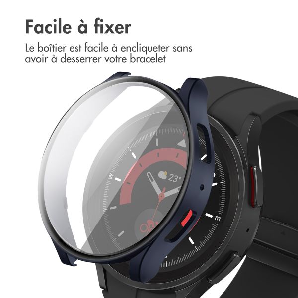 imoshion Coque rigide à couverture complète Samsung Galaxy Watch 6 - 44 mm - Bleu foncé