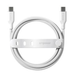 Empower by PanzerGlass Câble de recharge Racing USB-C vers USB-C - 240 W - 2 mètres - Silver White