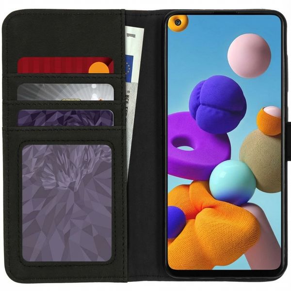 Étui de télephone portefeuille de luxe Samsung Galaxy A21s - Marron