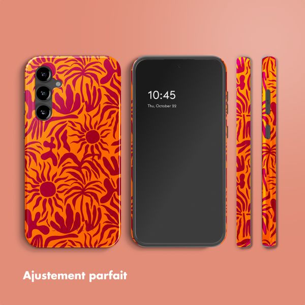 Selencia Coque arrière Vivid Samsung Galaxy S23 FE - Tropical Vibes Apricot