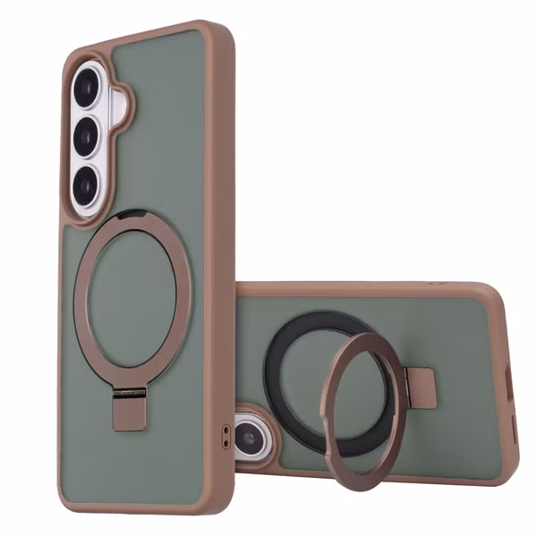 Accezz Coque Ring Stand avec MagSafe Samsung Galaxy S26 - Marron