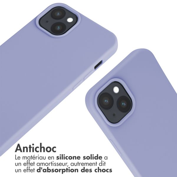 imoshion ﻿Coque en silicone avec cordon iPhone 15 Plus - Violet