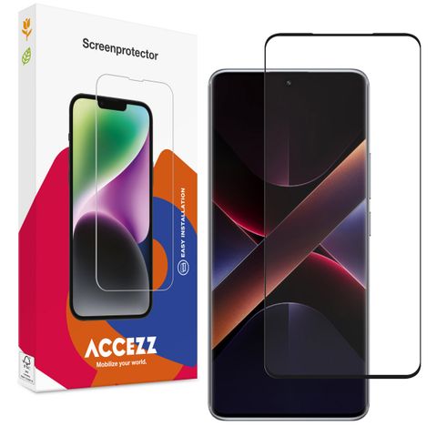 Accezz Protection d'écran en verre trempé Full Cover Xiaomi Poco X7