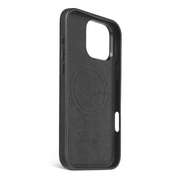 Decoded Coque en cuir MagSafe Apple iPhone 16 Pro Max - Noir