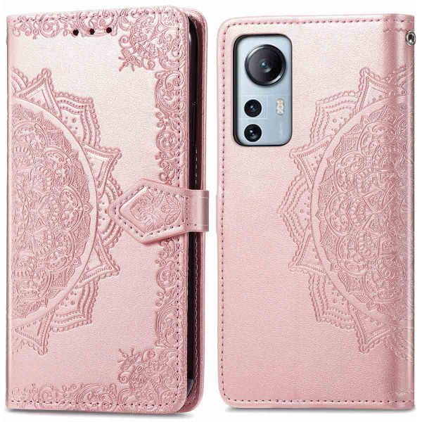 imoshion Etui de téléphone portefeuille Mandala Xiaomi 12 Lite - Rose Dorée