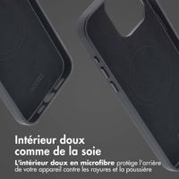 Accezz Coque arrière en cuir avec MagSafe iPhone 15 Pro Max - Onyx Black