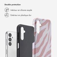 Selencia Coque arrière Vivid Tough Samsung Galaxy A14 (5G/4G) - Colorful Zebra Old Pink