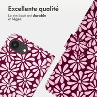 imoshion Étui de télephone portefeuille Design Apple iPhone 17e / 16e - Bloom Love Blush