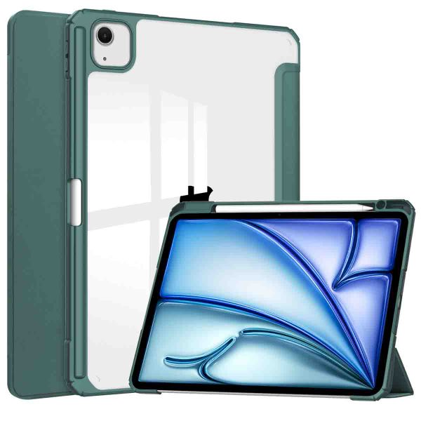 imoshion Coque tablette rigide Trifold Apple iPad Air 13 pouces (2025) M3 / (2024) M2 - Vert