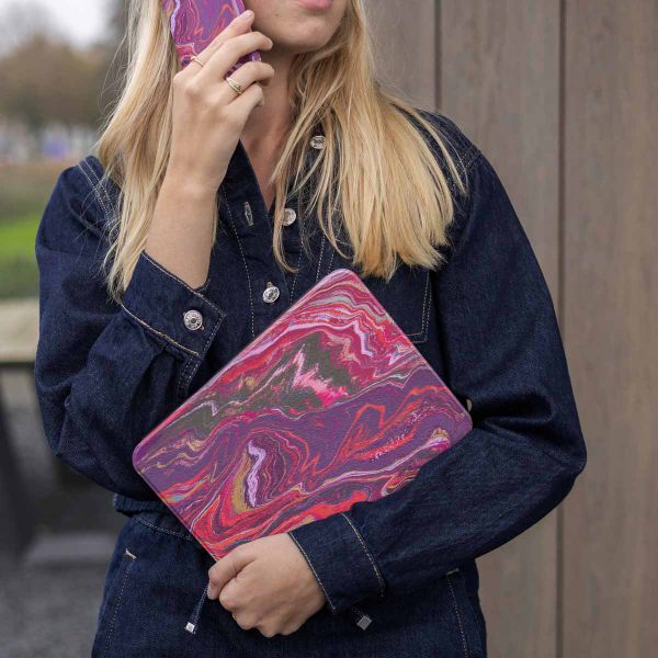 Selencia Coque tablette Vivid Apple iPad Air 11 pouces (2026) M4 / (2025) M3 / (2024) M2 / Air 5 (2022) / Air 4 (2020) - Marble Plum