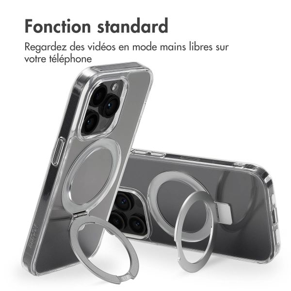 Accezz Coque Ring Stand avec MagSafe Apple iPhone 14 Pro - Transparent